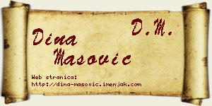 Dina Mašović vizit kartica